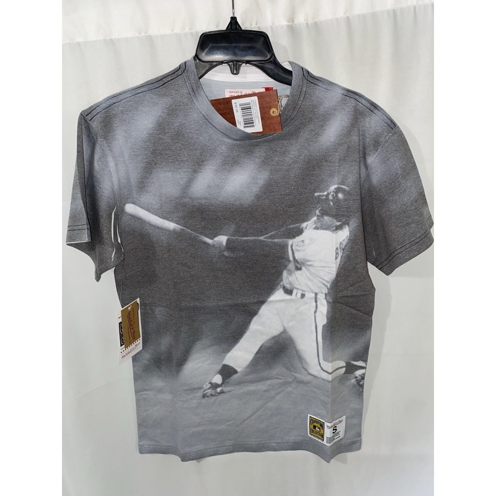 NWT Mitchell & Ness George Brett KC Royals All Over Print T Shirt Mens Small